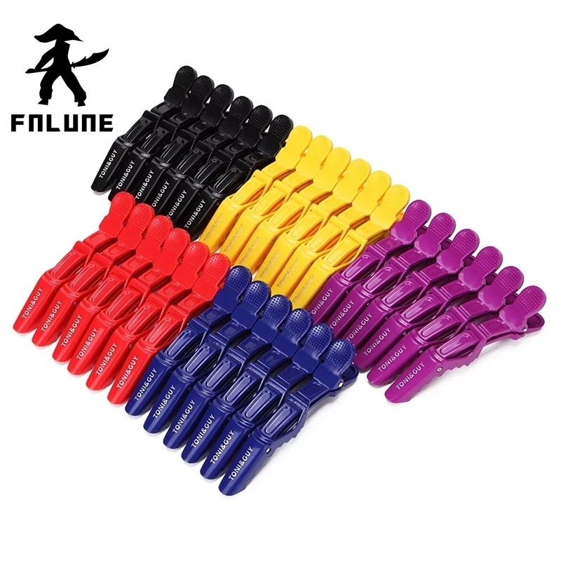 FnLune 6 шт. пластмассовая заколка для волос парикмахерские зажимы коготь раздел