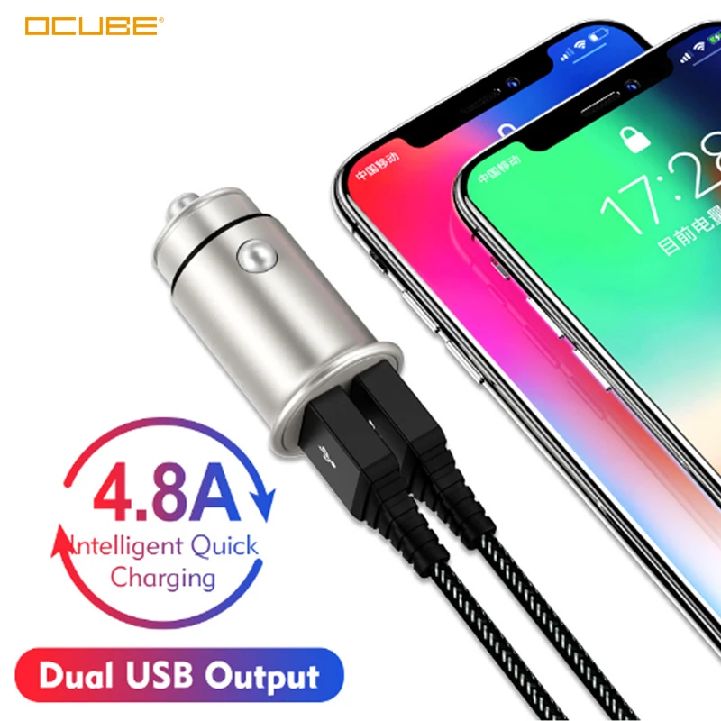 4.8a двойное Usb Автомобильное зарядное устройство универсальное мобильное