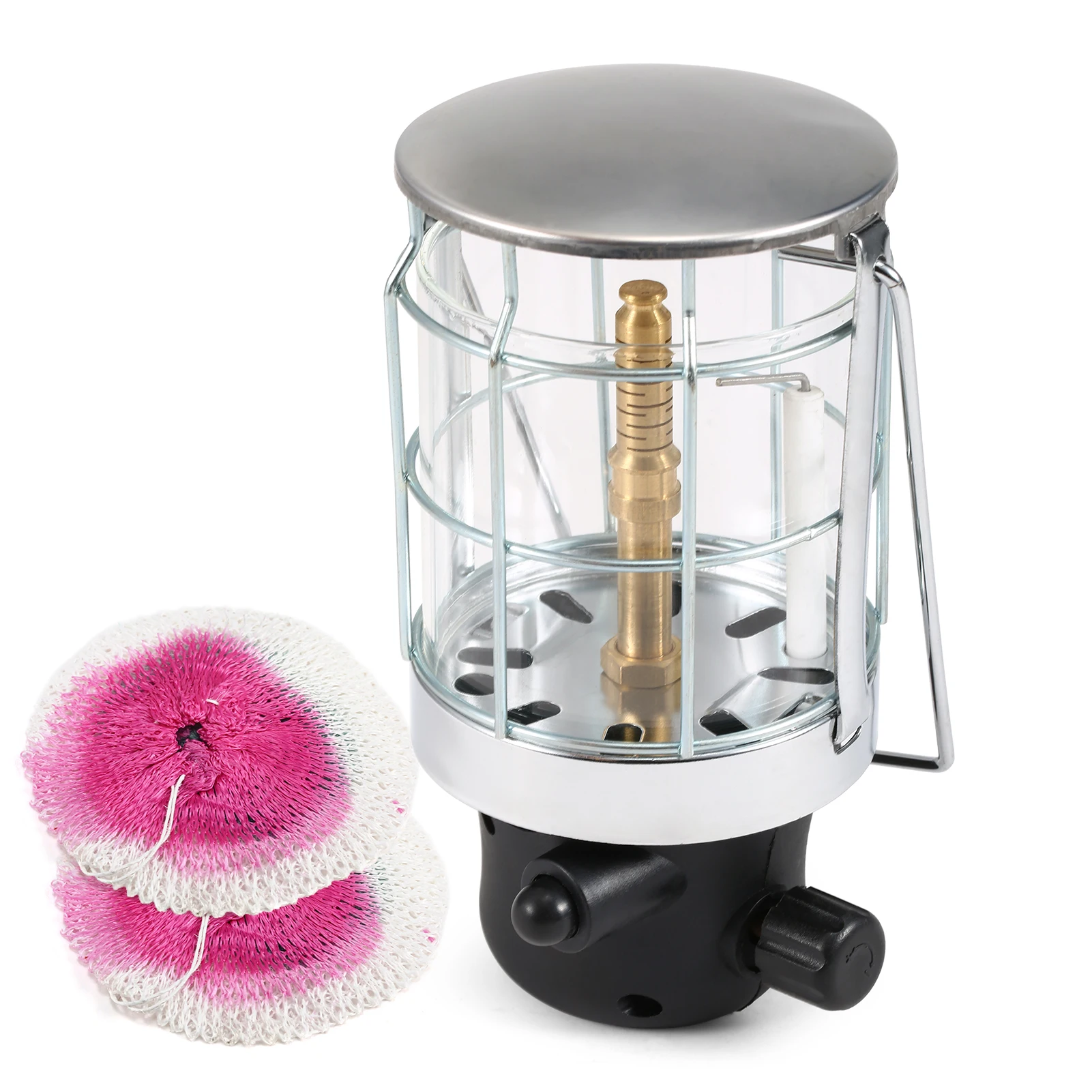 Кемпинг газовая лампа с пьезо Зажигалка палатка газовый фонарь плоский бак для