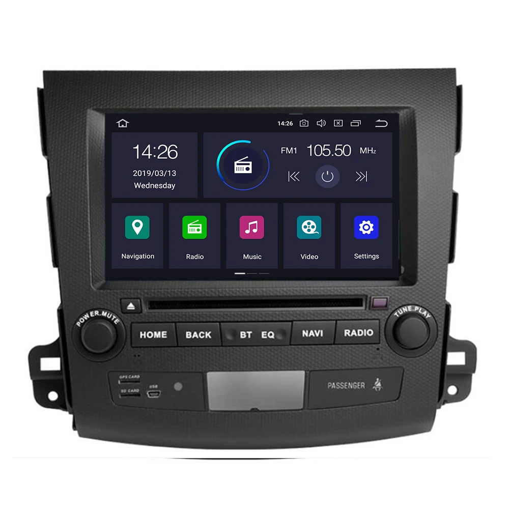2 Din Android 10 4 + 64G Автомобильный мультимедийный плеер для Mitsubishi Outlander 2007 2011
