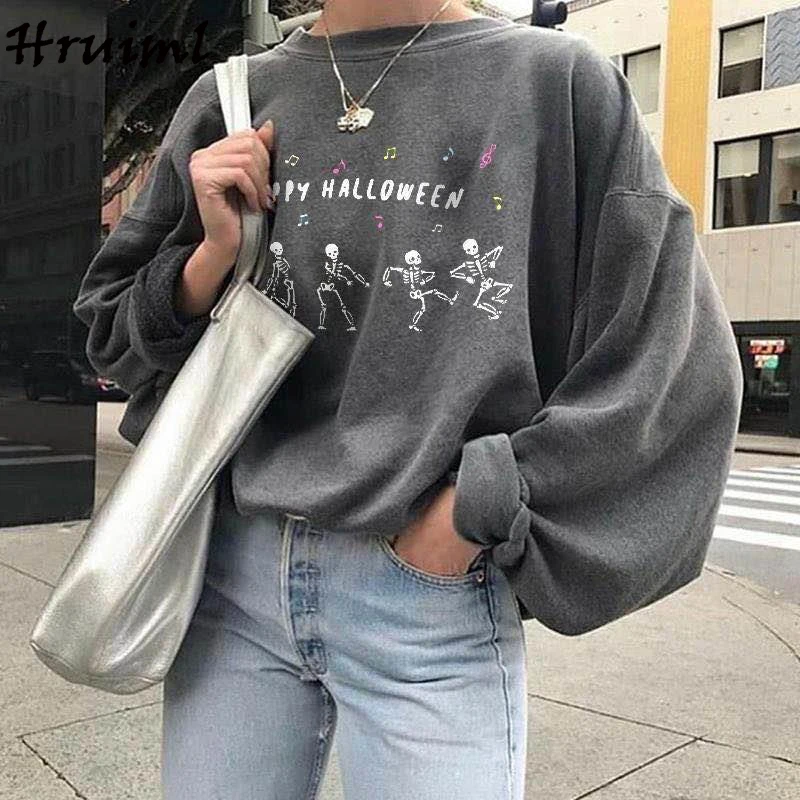

Long Sleeve Sweatshirt Women Fashion Print O Neck Female Pullovers Oversized Sweatshirt Casual Loose Streetwear Plus Size Tops