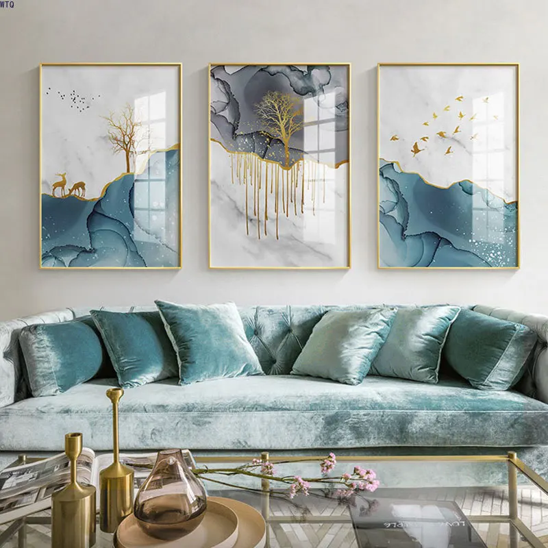 

Abstract Forest Landscape Posters and Prints Modern Canvas Painting Pictures Wall Art Pictures for Living Room Home Decor