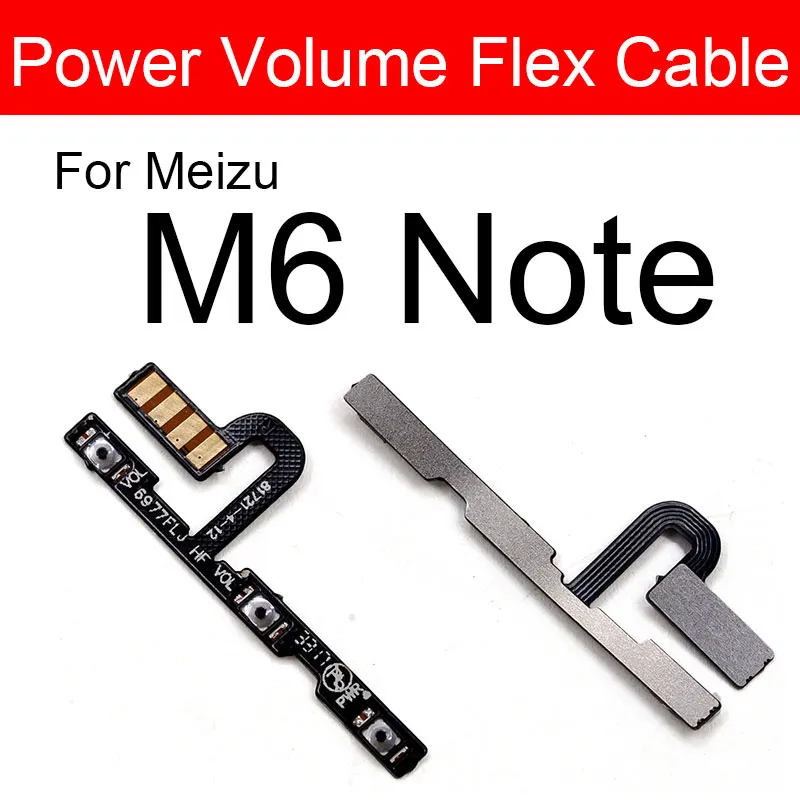 Гибкий кабель громкости для Meizu M1 M2 M3 Max M3S M5 M5C M5S M6 M6S Note кнопка