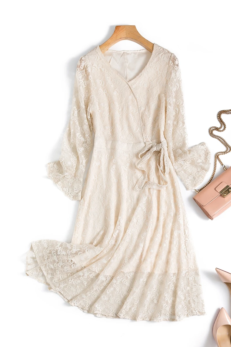 

Women in Autumn and Winter with Noble Temperament Goddess, Suitable for Taking Pictures of Women's Lace Banquet Dress