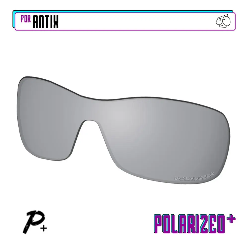 EZReplace Anti Seawater Polarized Replacement Lenses for - Oakley Antix Sunglasses - Silver P Plus