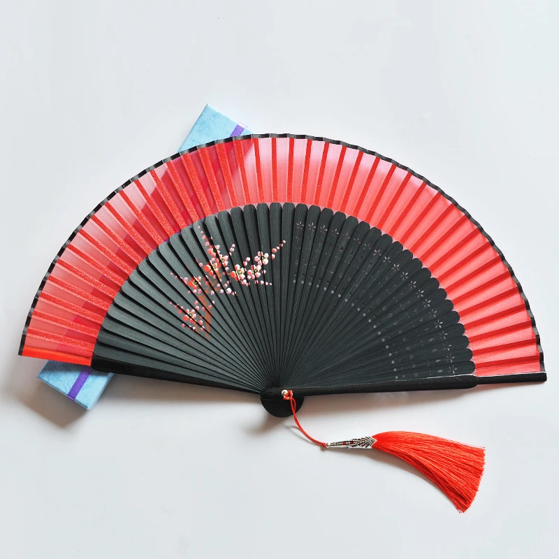 

Classical Folding Fan Chinese Classical Portable Dancing Fan Korean-japanese Open and Close Smooth Quality Materials Feel Good