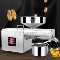 home squeeze oil machine temperature control automatic stainless steel kitchen appliances edible peanut oil processing equipment