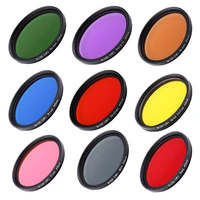 2022 9 colorsset full color filter kit dslr camera lens filter 49mm 52mm 55mm 58mm 62mm 67mm 72mm 77mm blue orange lens filter