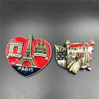 new york france paris metal refrigerator magnets magnetic magnets creative high end gifts