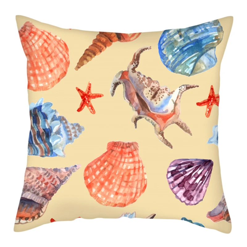Fuwatacchi океанские животные льняные Чехлы для подушек Морская звезда Мультяшные