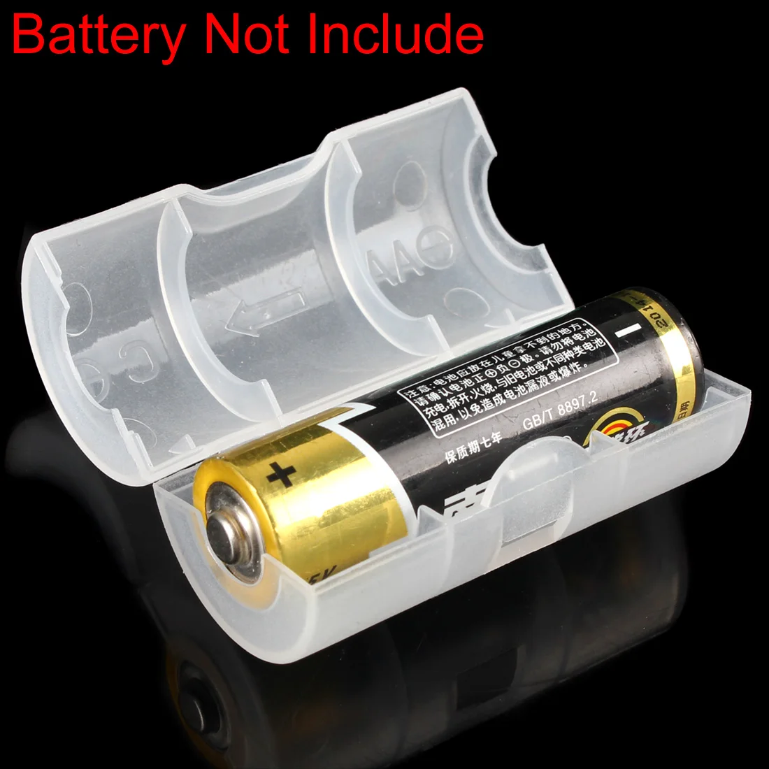 

4 Pcs AA to C Size Battery Converter Holder Case Battery Boxes Plastic Transparent Universal Batteries Storage Cases