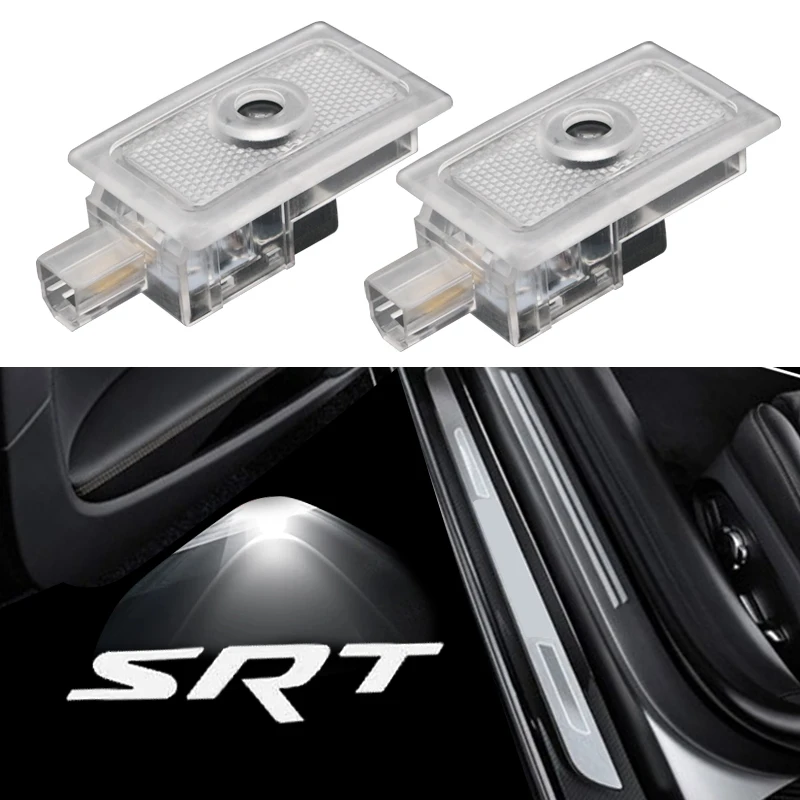 

2-4 pcs Led Car Door SRT Logo Light Car Styling For Dodge Magnum Charger Avenger Shadow Ghost Insignia HD Projector Welcome Lamp