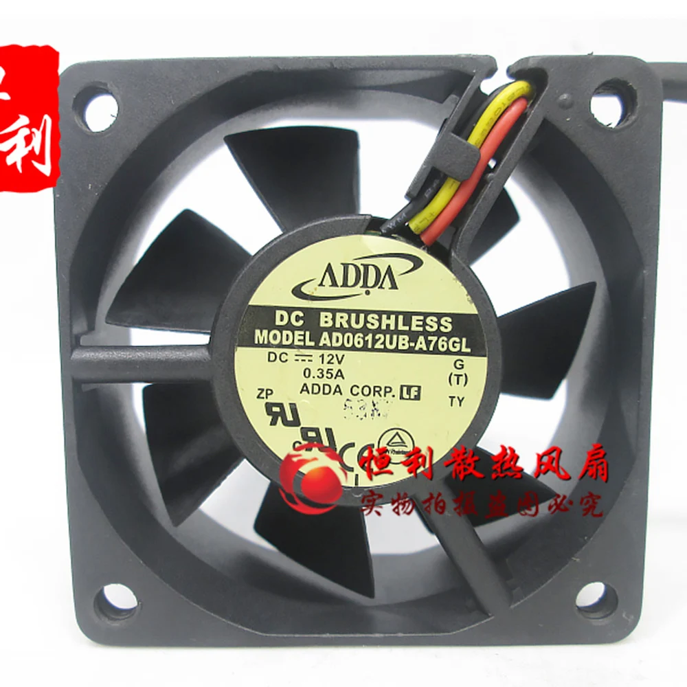 FOR ADDA AD0612UB-A76GL 60*60*25mm DC 12V 0.35A axial cooling fan