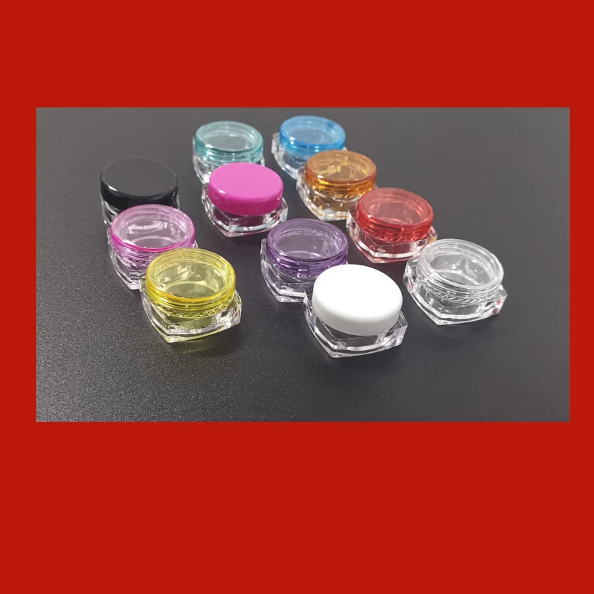 

100 Pieces 5 Gram Mini Refillable Bottles Mix New Portable Cosmetic Sample Containers Plastic Cream Pot Jars High Quality 1