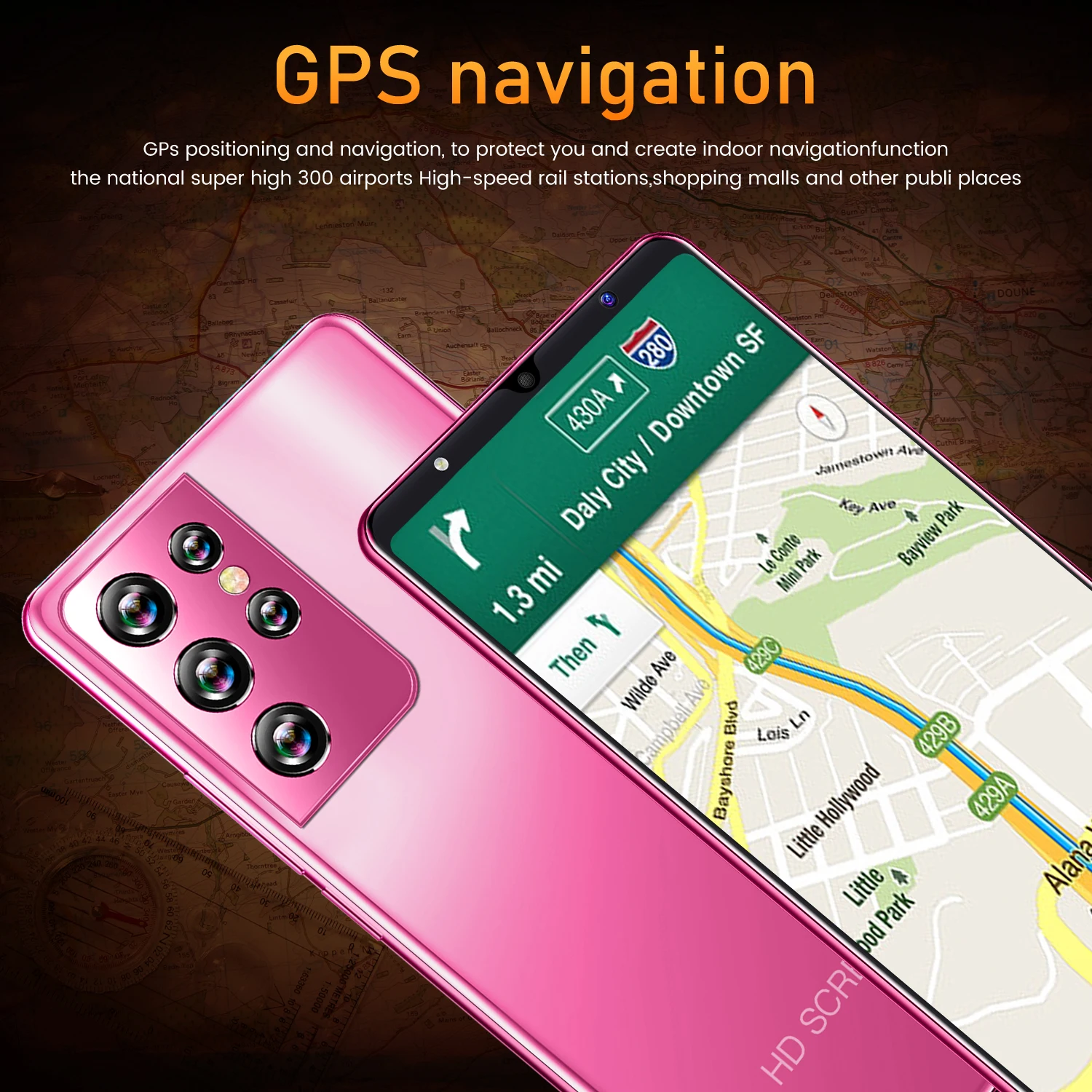 

Global Version S21 Ultra 5.0 Inch Smartphone HD Full Screen 6GB+128GB Android 16MP+32MP Camera 5000mAh Big Battery Cell Phone
