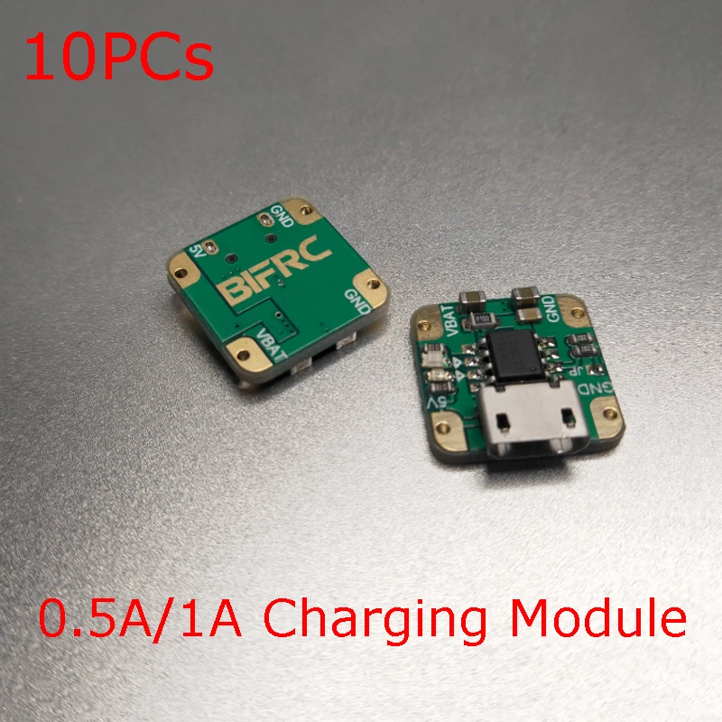 

10PCs 15*15mm 3.7V 5V 1S Lithium Battery Charging Module 0.5A/1A Mini Charge Board Micro USB Interface for RC Model DIY Parts