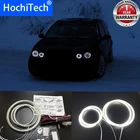 HochiTech ультра яркий SMD белый светодиодный комплект с ангельскими глазками 12 В, дневные ходовые огни, светильник DRL для Volkswagen VW golf 4 1998-2004