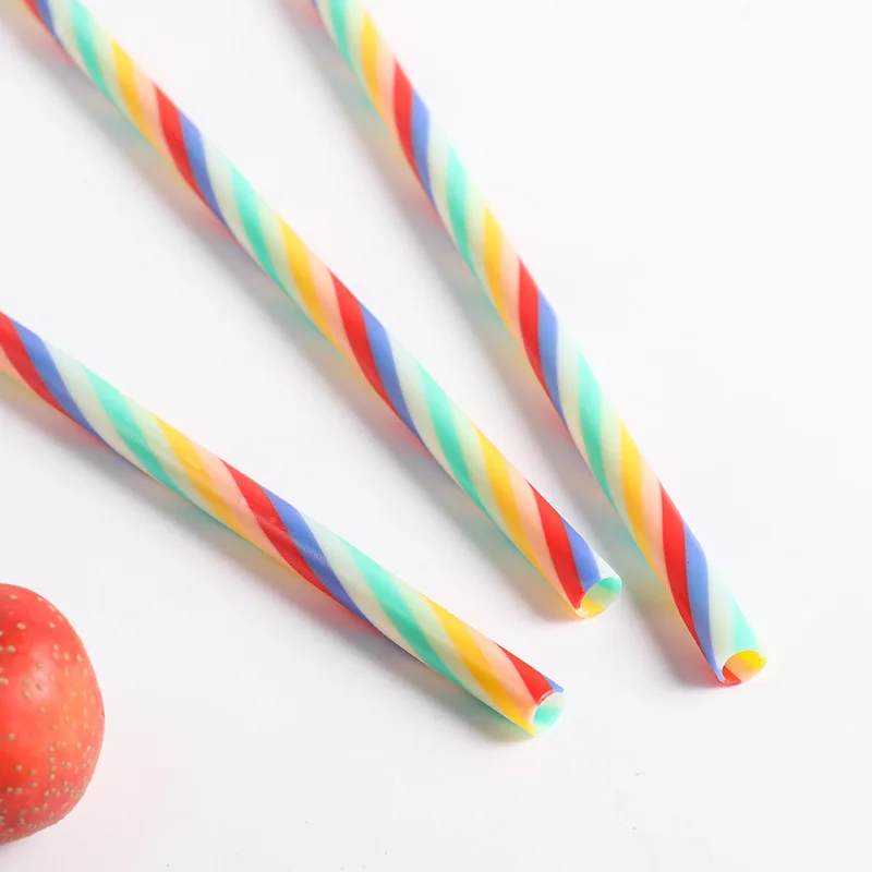 

20pcs Straw Rainbow Color Reusable Straws Set Drinking Straw Milk Drinkware Bar Club Party Accessories Cocktail Straw