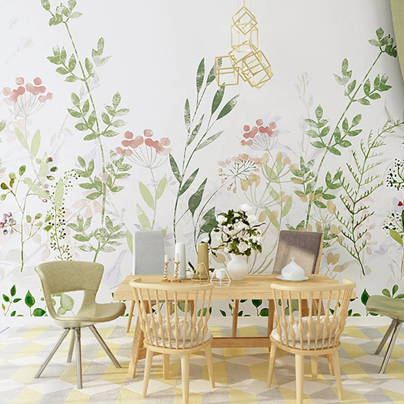 Роспись вручную акварель цветочные джунгли Настенные обои STDM30089|jungle wallpaper|jungle