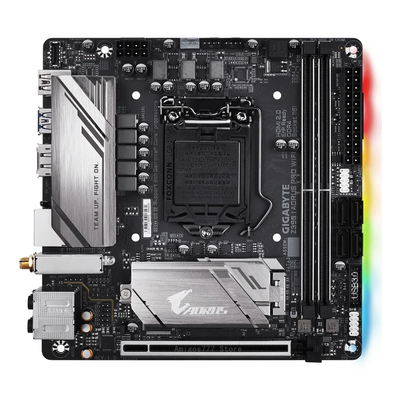 Preise LGA 1151 Gigabyte Z390 ICH AORUS PRO WIFI Motherboard DDR4 XMP 4133MHz DDR4 64GB M.2 SSD PC Z390 Placa-Mãe Gaming Mini ITX Neue