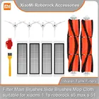 Основная щетка, фильтр НЕРА, боковая щетка, моющаяся ткань для швабры для XiaoMi Roborock S5 MAX S6, чистые аксессуары, щетка, запчасти для пылесоса