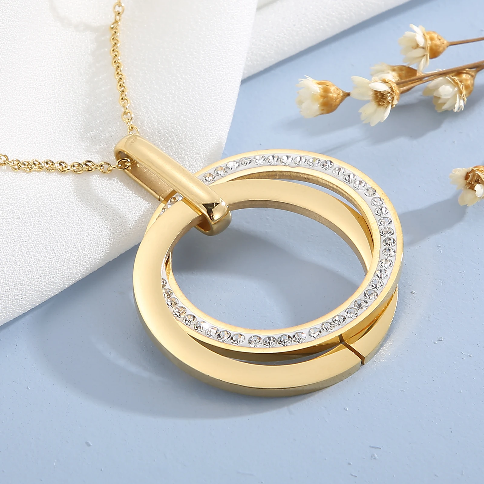 Комплект из колье и серёг нержавеющей стали | Украшения аксессуары