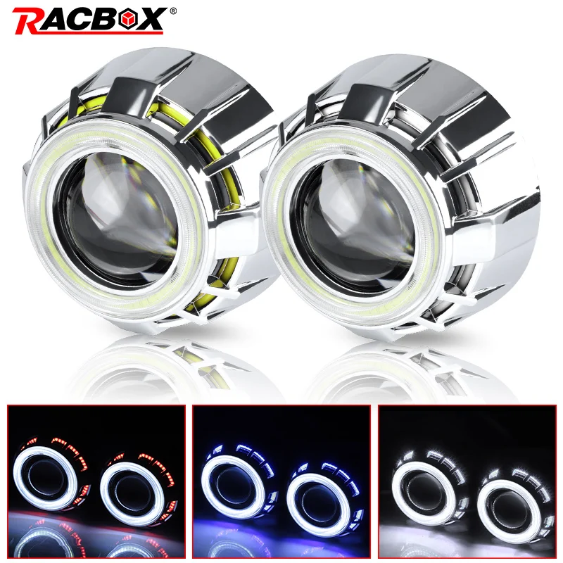3 0 4 дюймовые двойные линзы Angel eye 2 5 дюйма Bi Led для проектора белые красные синие