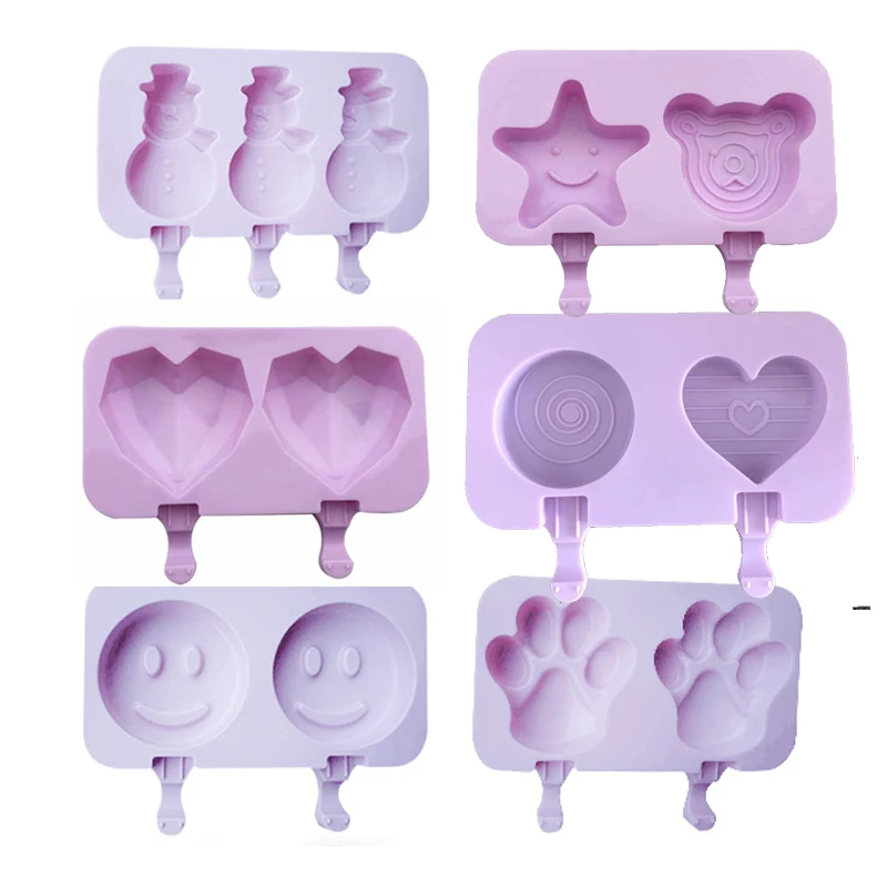 Пищевая силиконовая форма льда для мороженого с крышкой формы морозильной