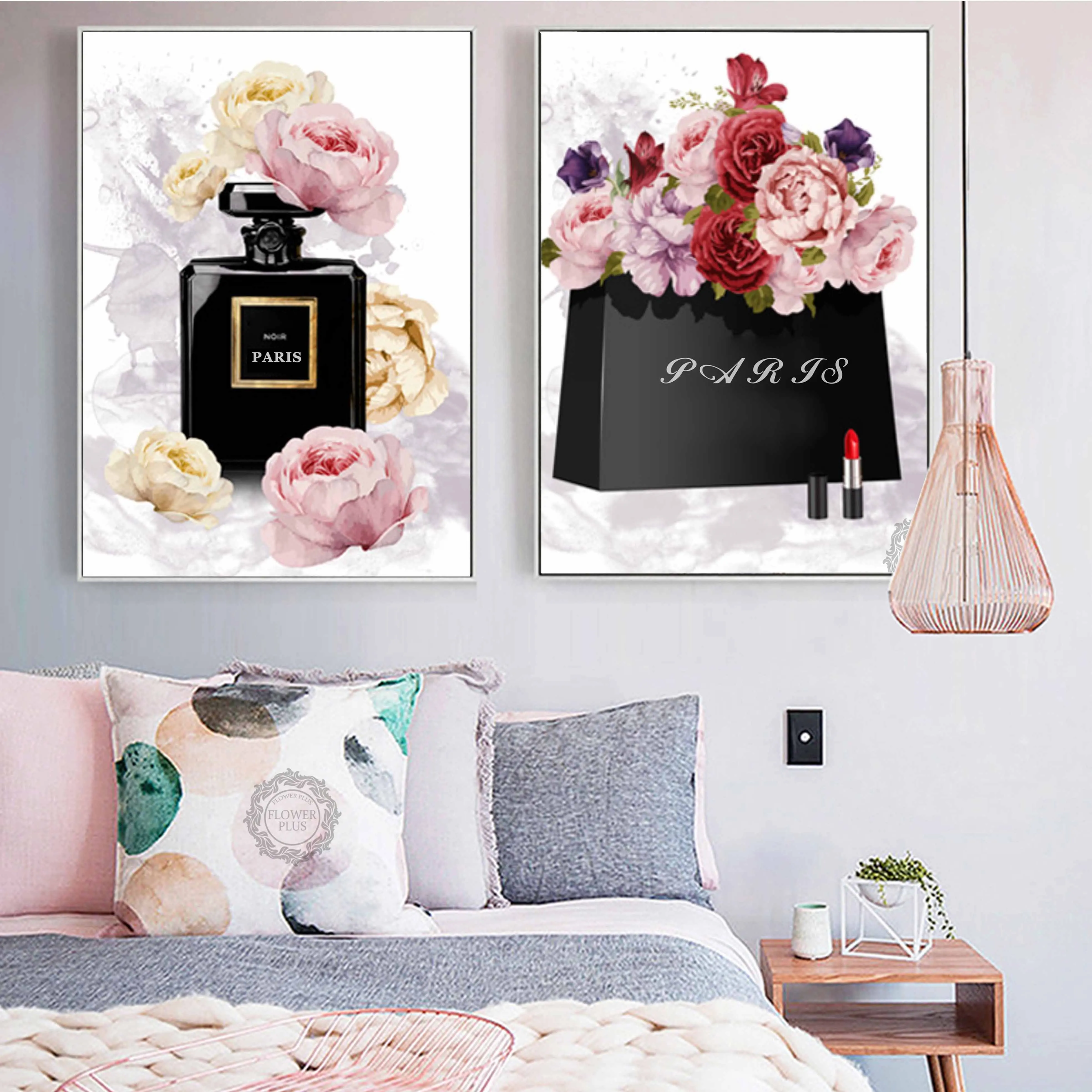 

Book Perfume Flower Paris Brand Nordic Posters And Prints Wall Art Canvas Painting Decoration Pictures For Living Room Decor
