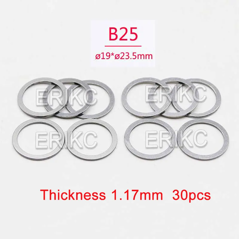 

ERIKC B25 насадка распылителя, регулирующая прокладка b25 0,91-1,19 мм, инжектор Commom Rail регулировочные шайбы для Bosch