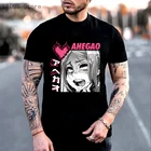 Футболки Senpai Ahageo с аниме, высококачественные футболки, хлопковая толстовка, летняя одежда, футболки с коротким рукавом, брендовые футболки унисекс, Топ