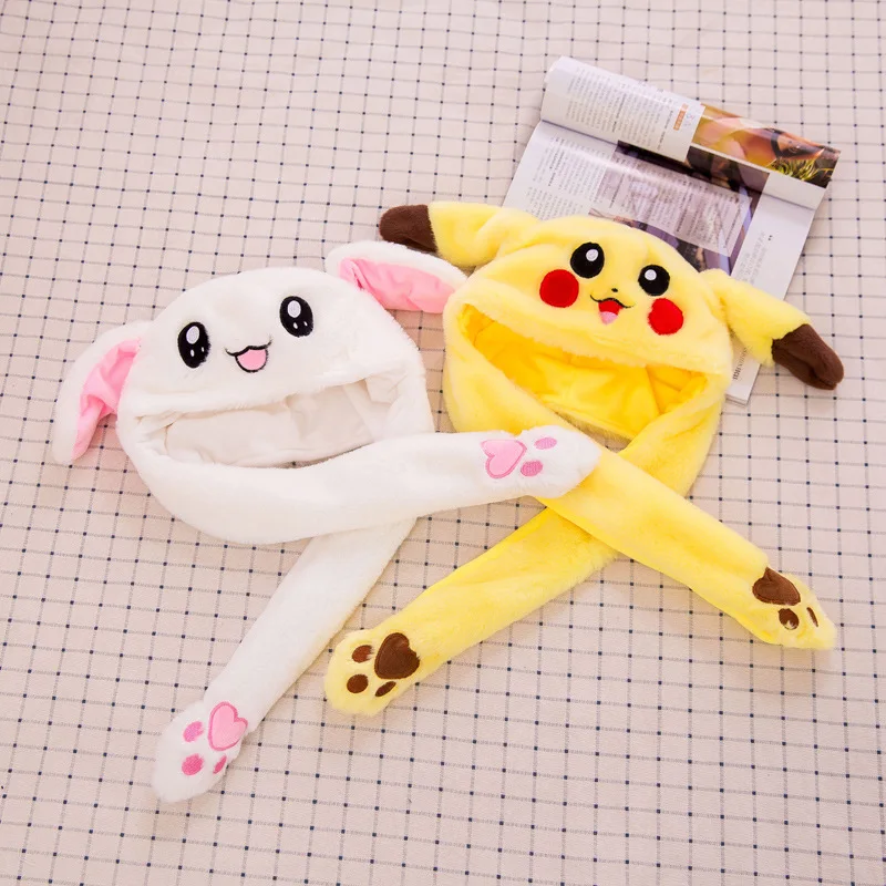 Такара Томи Пикачу искусственный мех полный капюшон шапка с длинным шарфом