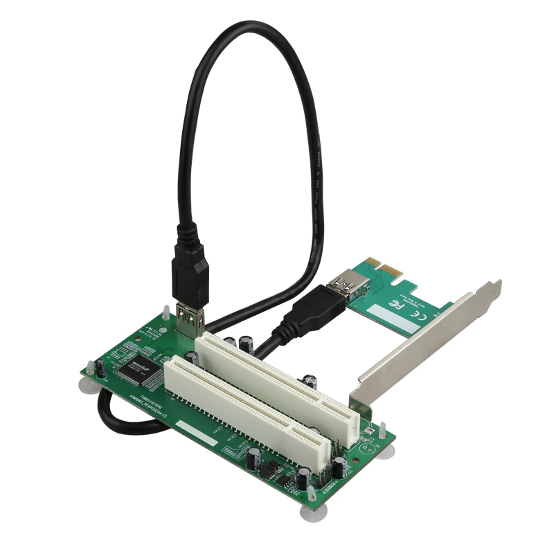 Адаптер PCI Express к карта расширения PCIe двойному разъему Pci USB 3 0 переходник для