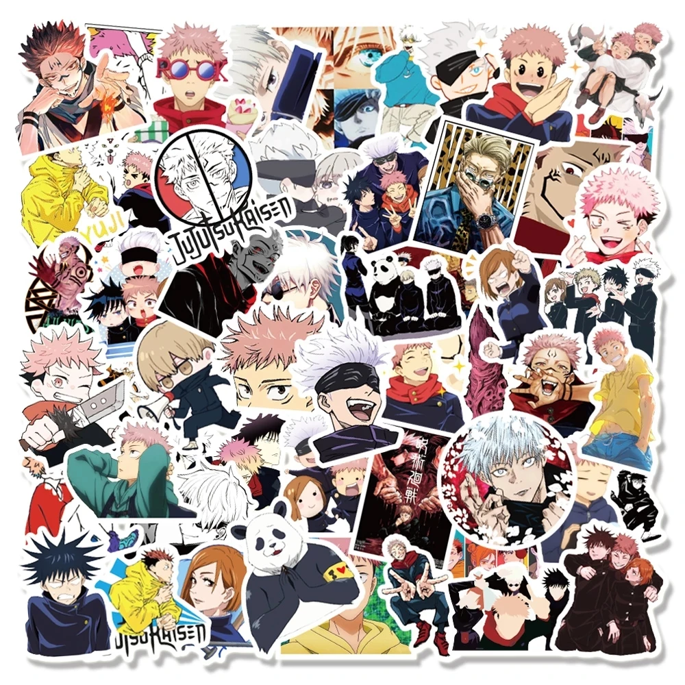 

10/50/100Pcs Anime Stickers Jujutsu Kaisen Graffiti For Laptop Skateboard Helmet Luggage Motorcycle Waterproof Decals Stickere