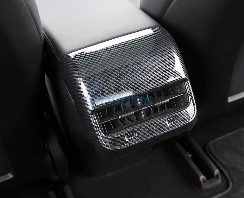 Цветная панель из углеродного волокна для Tesla Model 3 2017 2018 2019 на заднее сиденье