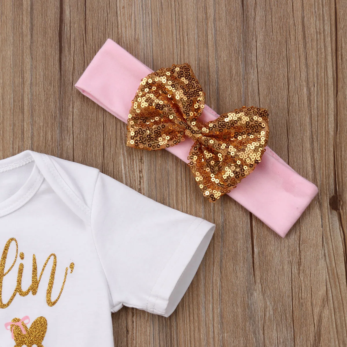 Комплект из 3 предметов боди с короной и юбкой-пачкой для маленьких девочек на