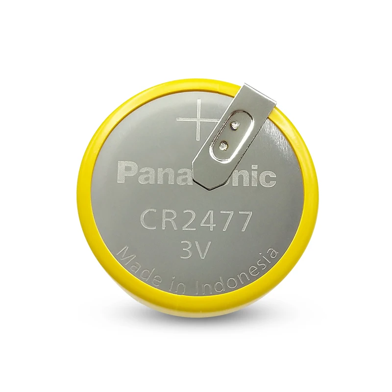 

10pcs/lot Panasonic CR2477 3V Lithium Batteries Rice Cooker Button Coin Battery Cell with 2 Soldering Pins CR 2477