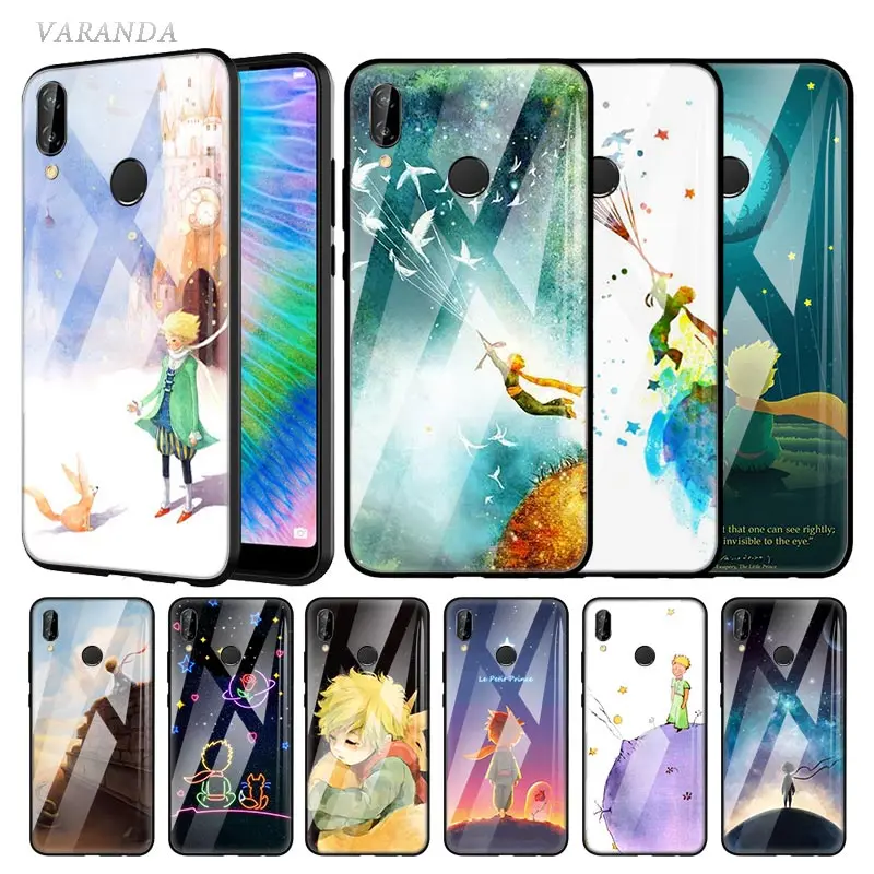 

The Little Prince Fox Glass Case For Huawei P20 P30 P40 Lite E P Smart 2020 Mate 20 X 10Lite Tempered Cover Phone Coque