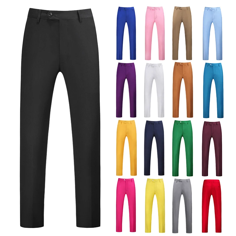 Белые мужские со средней посадкой Брюки 17 Цвет выбор в элегантном офисном стиле