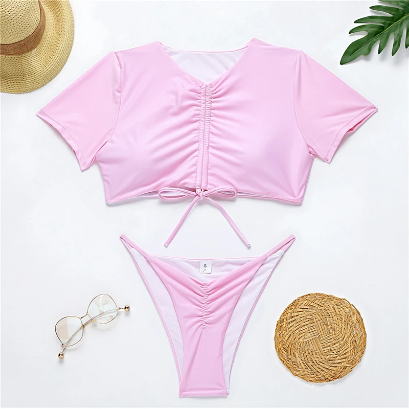 Сексуальный купальник женский новинка 2020 бикини-стринги кроп-топ спортивный