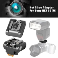 metal speedlite professional black mount holder flash stand hot shoe adapter converter camera accessory for sony nex c3 5c