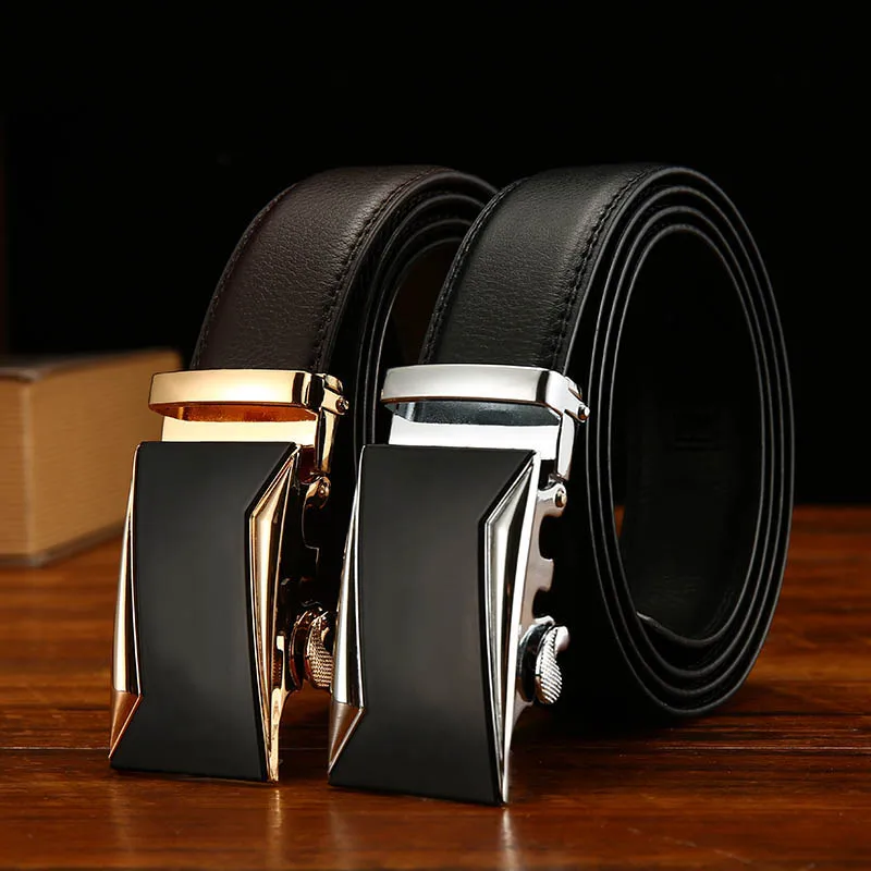 Men's Belts Luxury Automatic Buckle Genune Leather Strap  Designers Brand High Quality fashion business belt