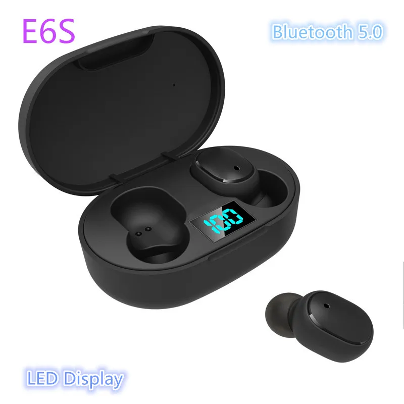 

TWS-наушники E6S с поддержкой Bluetooth 5,0 и светодиодным дисплеем