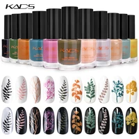 KADS Nail Stamping Polish Nail Polish Nail Print Image Varnish for Nail Art Template Paint Pure Color Pearl Fluorescence Series