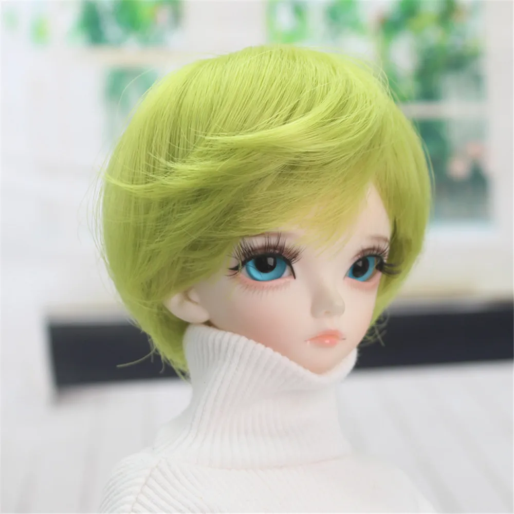 Короткие парики из высокотемпературного волокна коричневые кукольных волос для