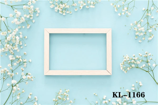 

Vinyl Custom Photography Backdrops Prop Flower and Wooden Planks Photography Background #0120