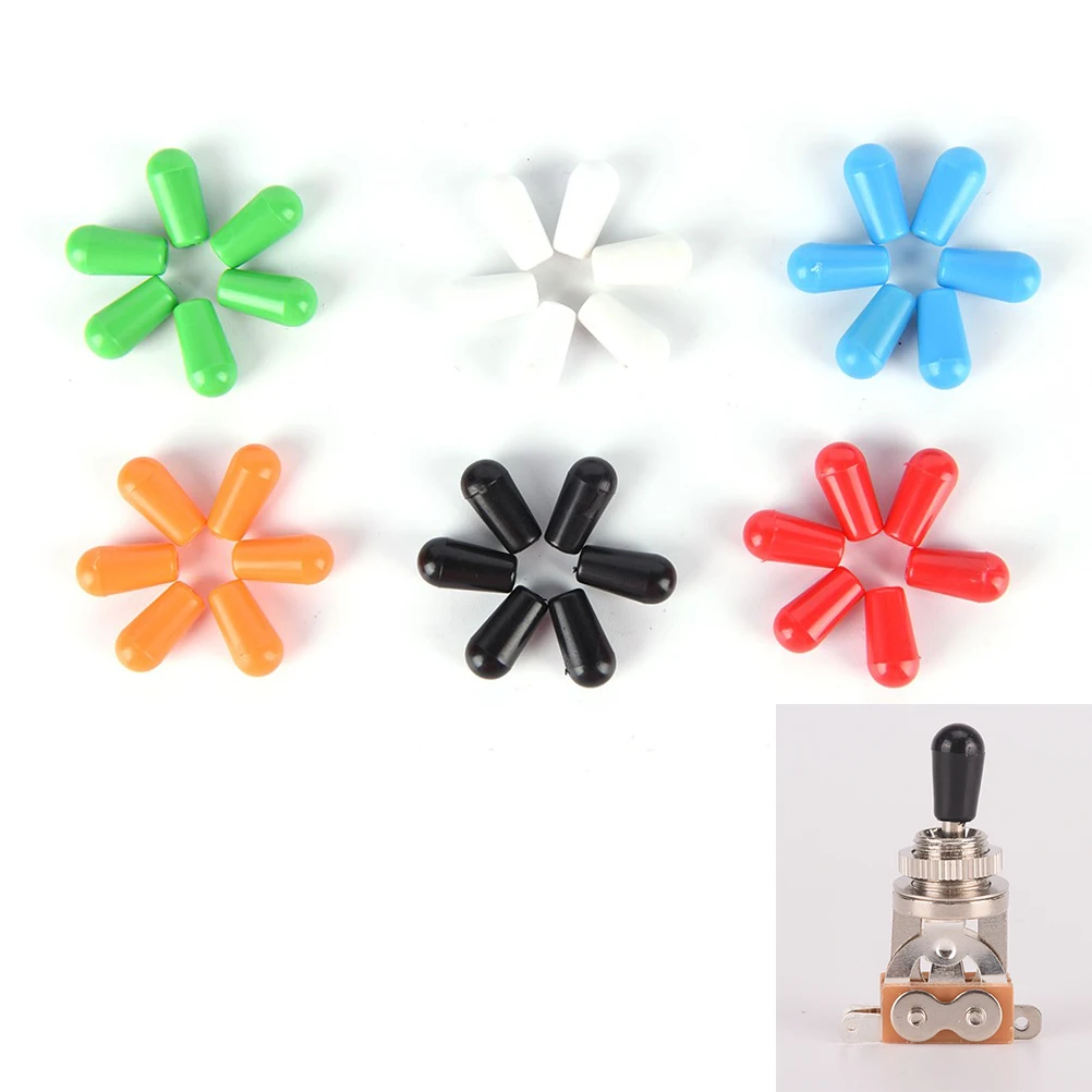 

IRIN 6 Pcs Replacement 3.5mm Plastic Toggle Switch Tip Knob Caps for Electric Guitar LP Electric Guitarra Parts Accessories