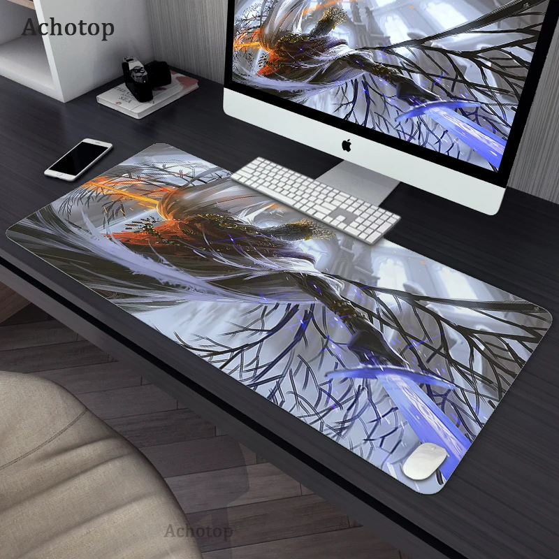 dark soul xxl large computer anime mouse pad 800x300mm cool mousepad laptop desk keyboard pad xl table mat for playing games free global shipping