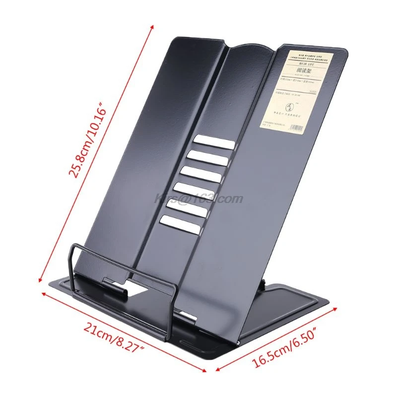 

Metal Adjustable Reading Book Holder Bookend Stand Support Document Shelf Bookst