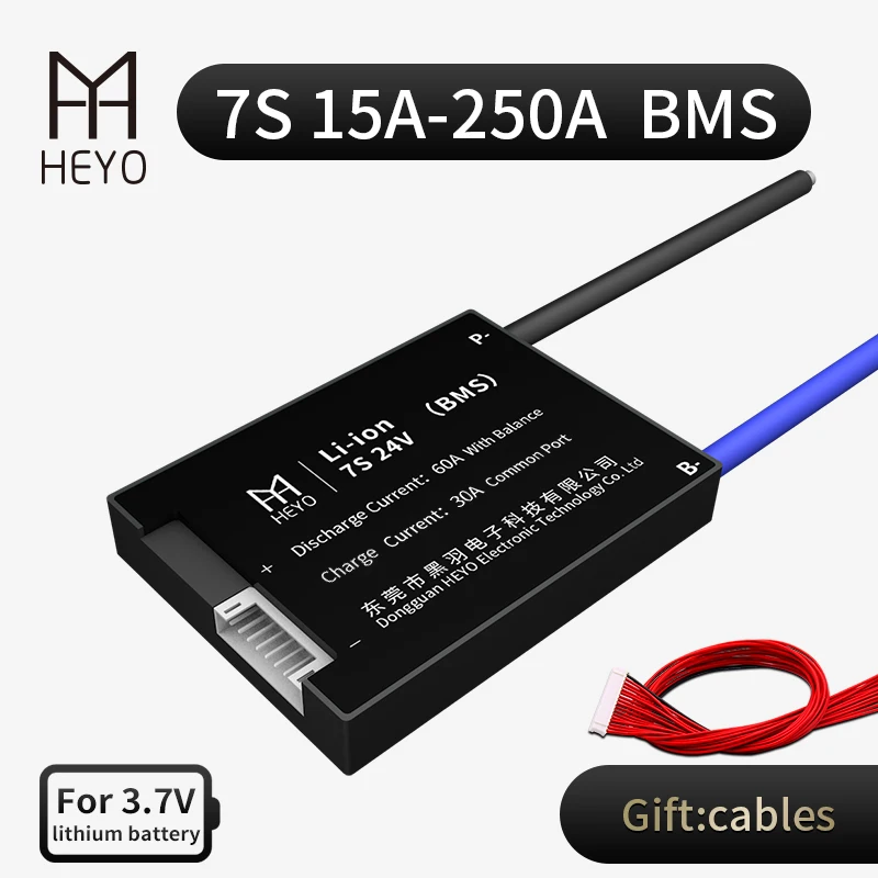 Защита литиевой батареи HEYO со сбалансированным низким током 18650 3 7 в Liion 7S 24 В 15A 20A